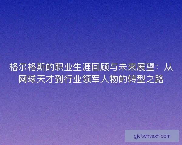 格尔格斯的职业生涯回顾与未来展望：从网球天才到行业领军人物的转型之路